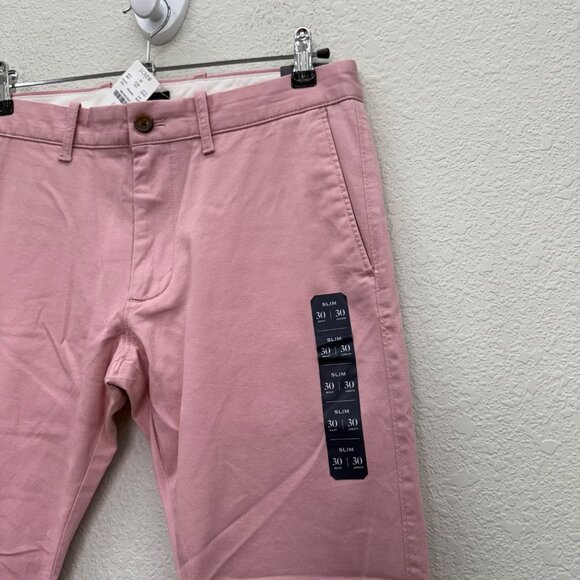 J Crew Factory Pink Slim Fit Stretch Flex Chino Pants H3167 Mens size 30x30 NEW - Picture 2 of 7